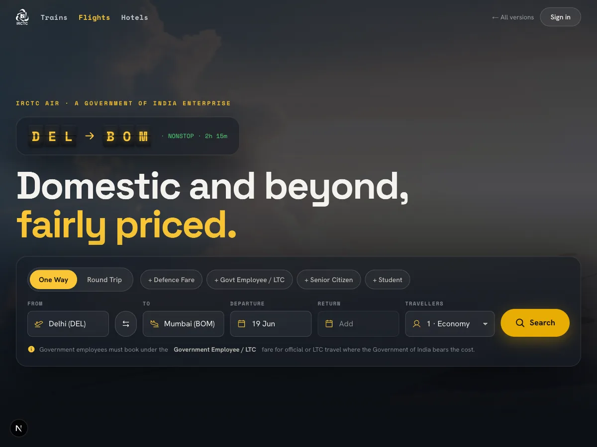 Frontend Design · Frontier Air